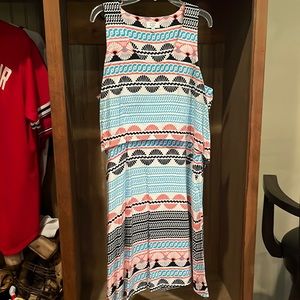 NWOT 10P hot pink and baby blue dress